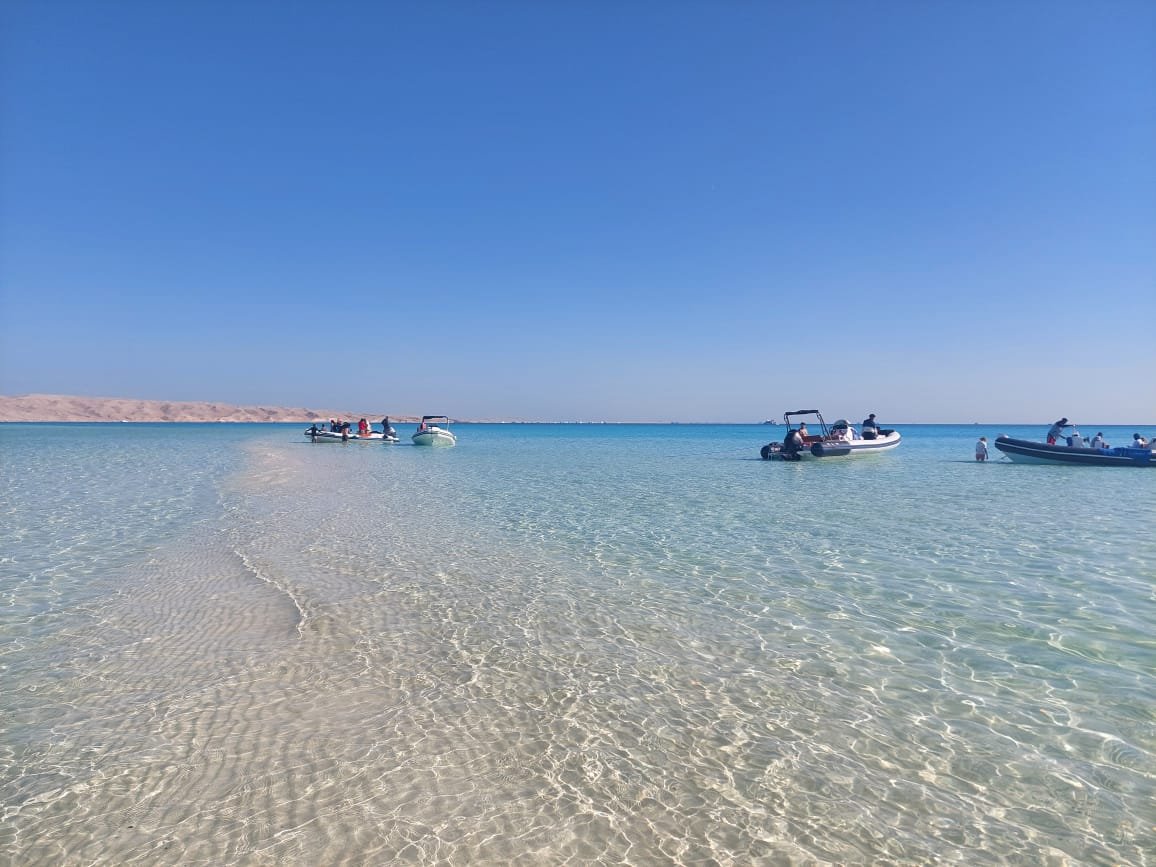 Sandbank at Abu Minqar Island near Hurghada